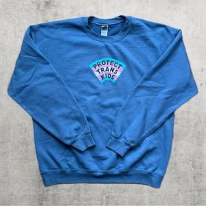 PROTECT TRANS KIDS long sleeve graphic sweatshirt lgbtq